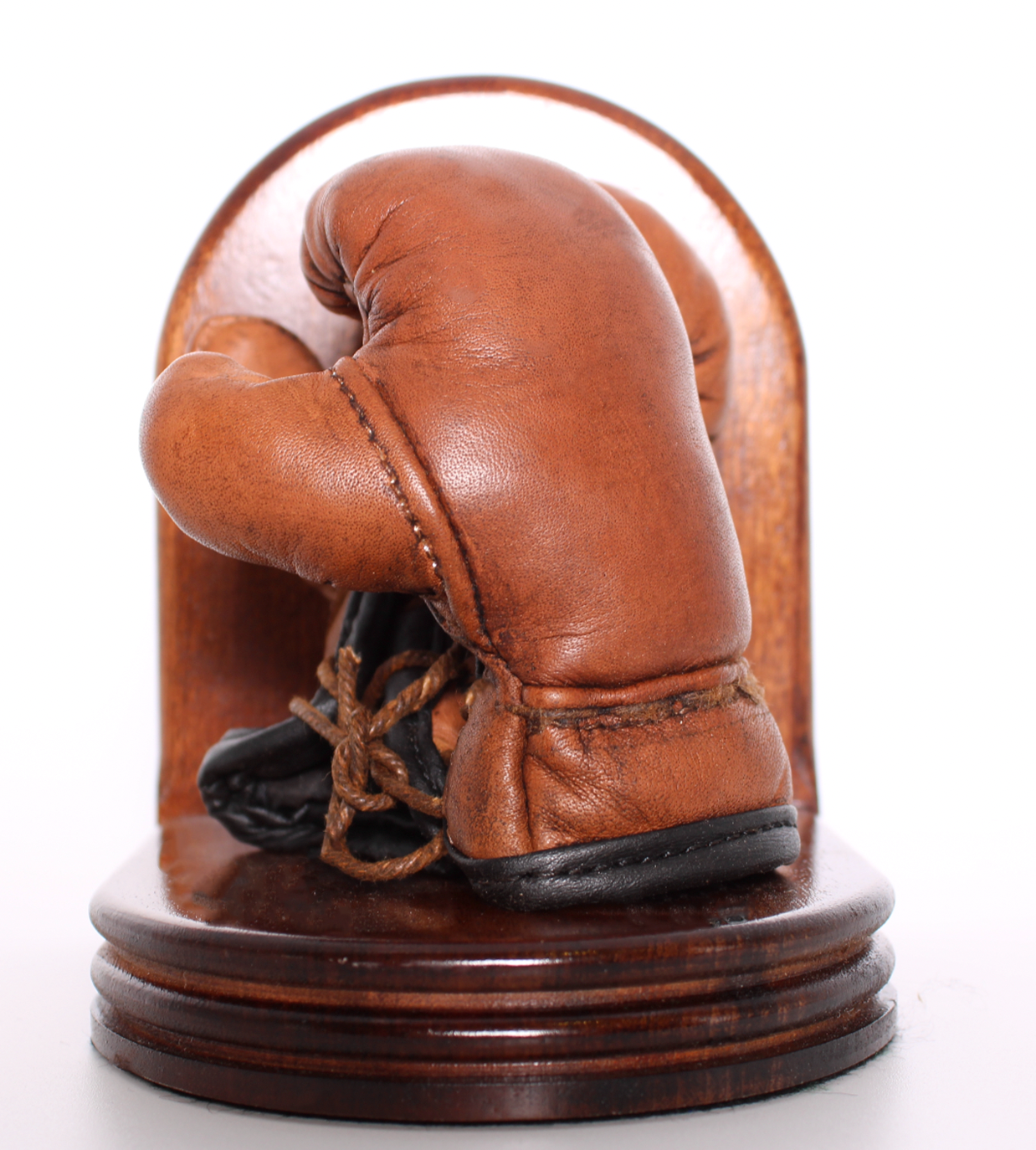 Leather boxing glove bookend