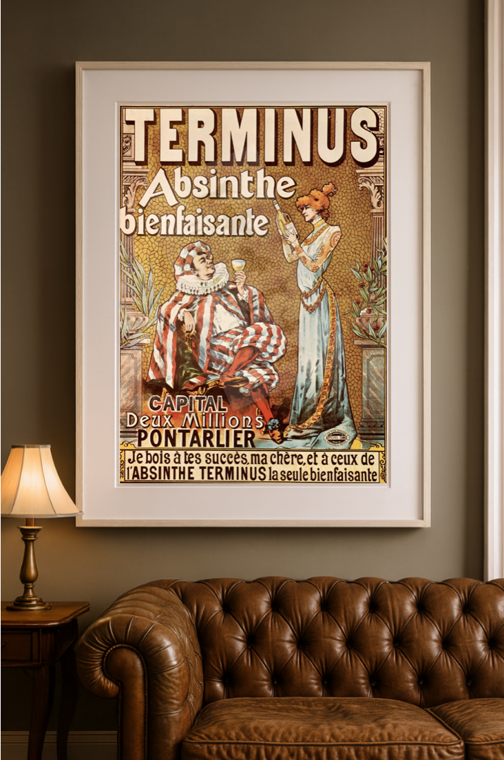 Vintage French Poster | "Terminus Absinthe Bienfaisante"