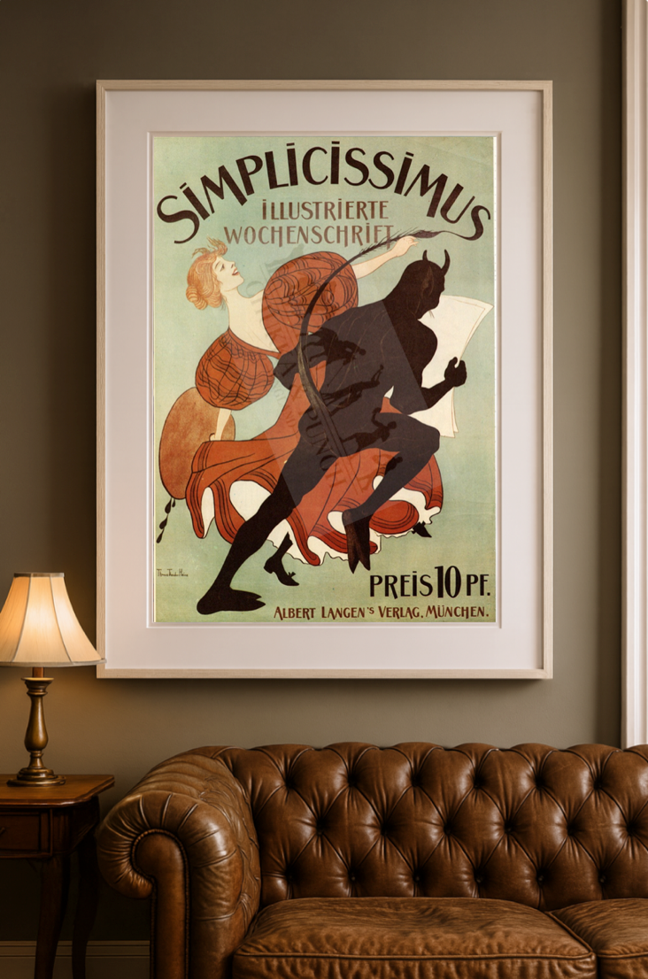 Vintage German Poster | “Simplicissimus – Illustrierte Wochenschrift”