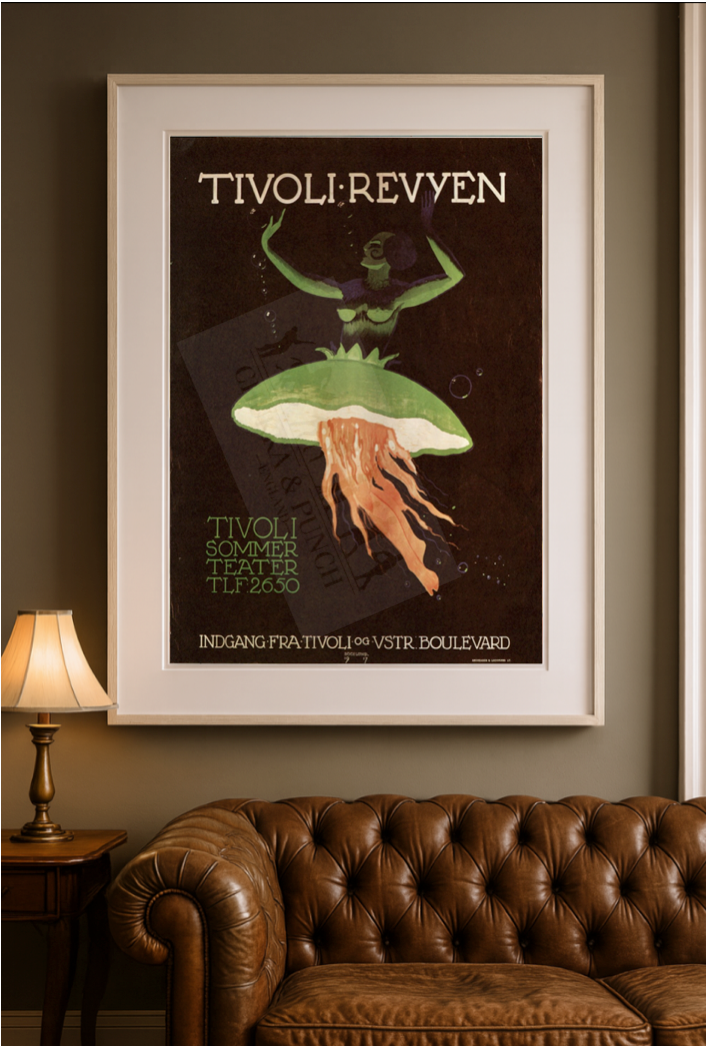 Vintage Danish Poster | “Tivoli Revyen” – Sommer Teater
