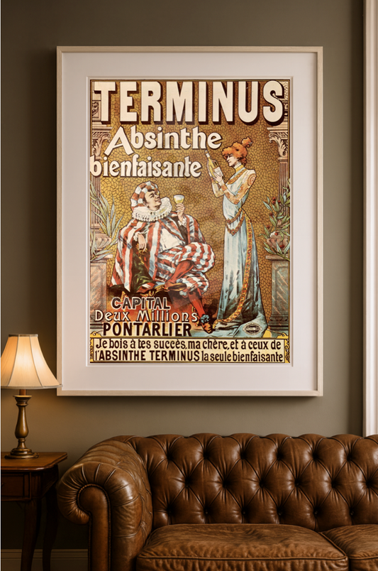 Vintage French Poster | "Terminus Absinthe Bienfaisante"