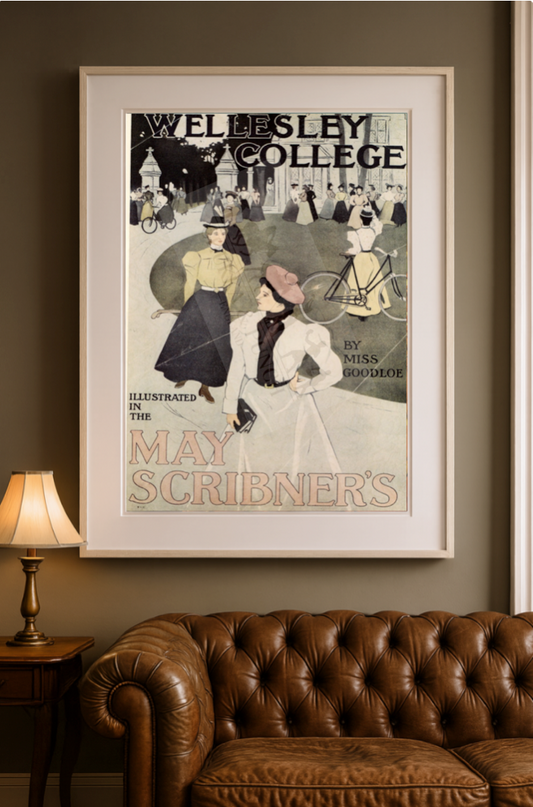 Vintage American Poster | "Wellesley College – May Scribner’s"