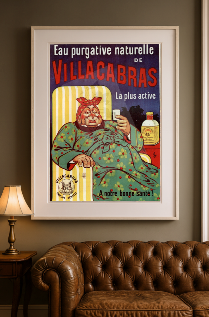 Vintage French Poster | “Villacabras – Eau Purgative Naturelle”