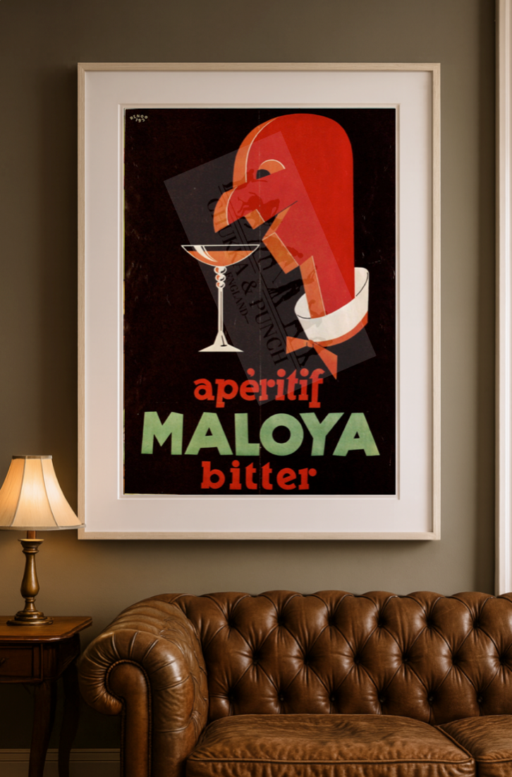 Vintage French Poster | “Apéritif Maloya Bitter”