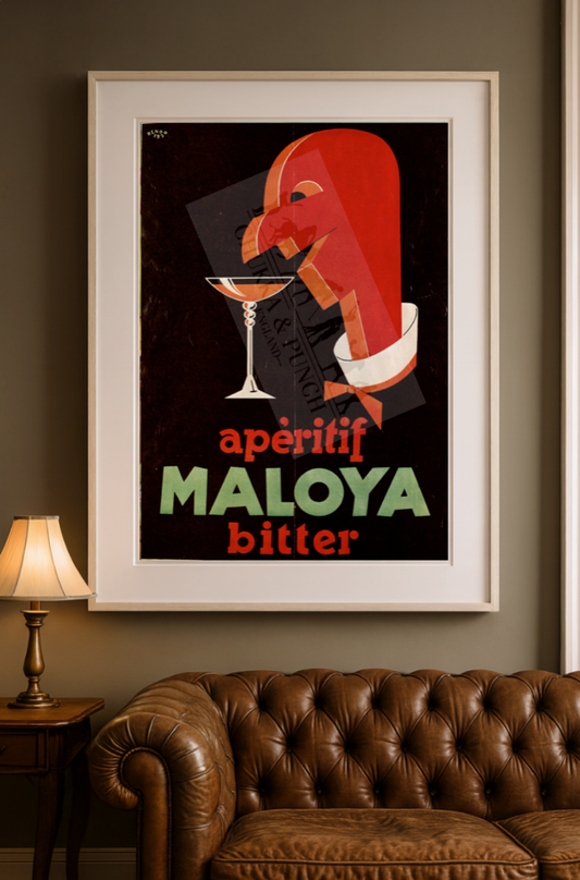 Vintage French Poster | “Apéritif Maloya Bitter”