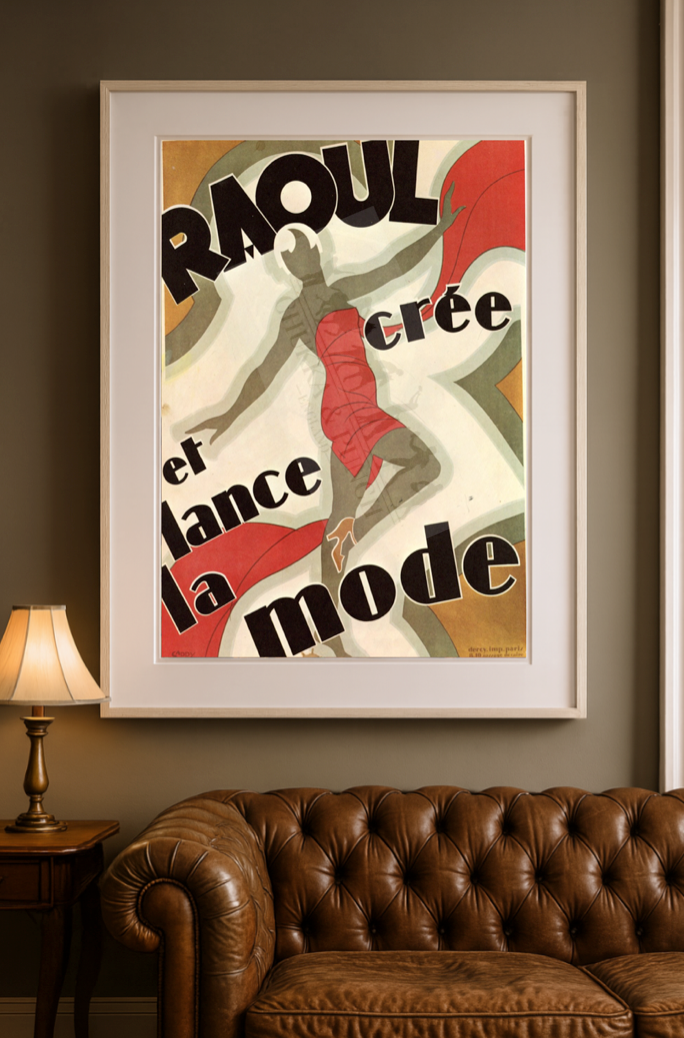 Vintage French Fashion Poster | “Raoul crée et relance la mode”